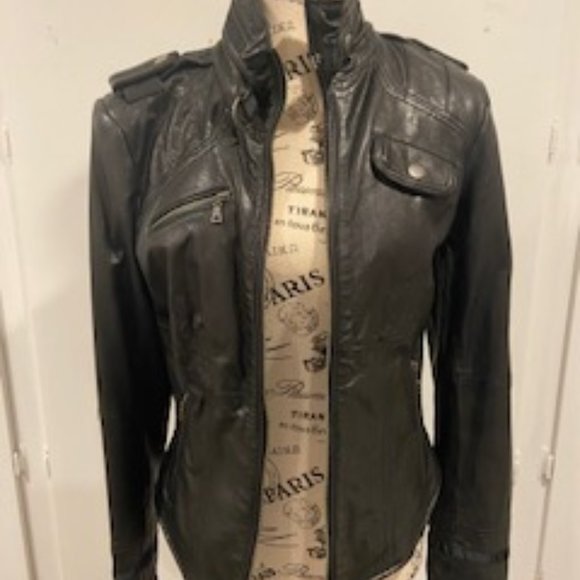 Danier Women's Leather Jacket, Moto, size XS - Picture 1 of 9